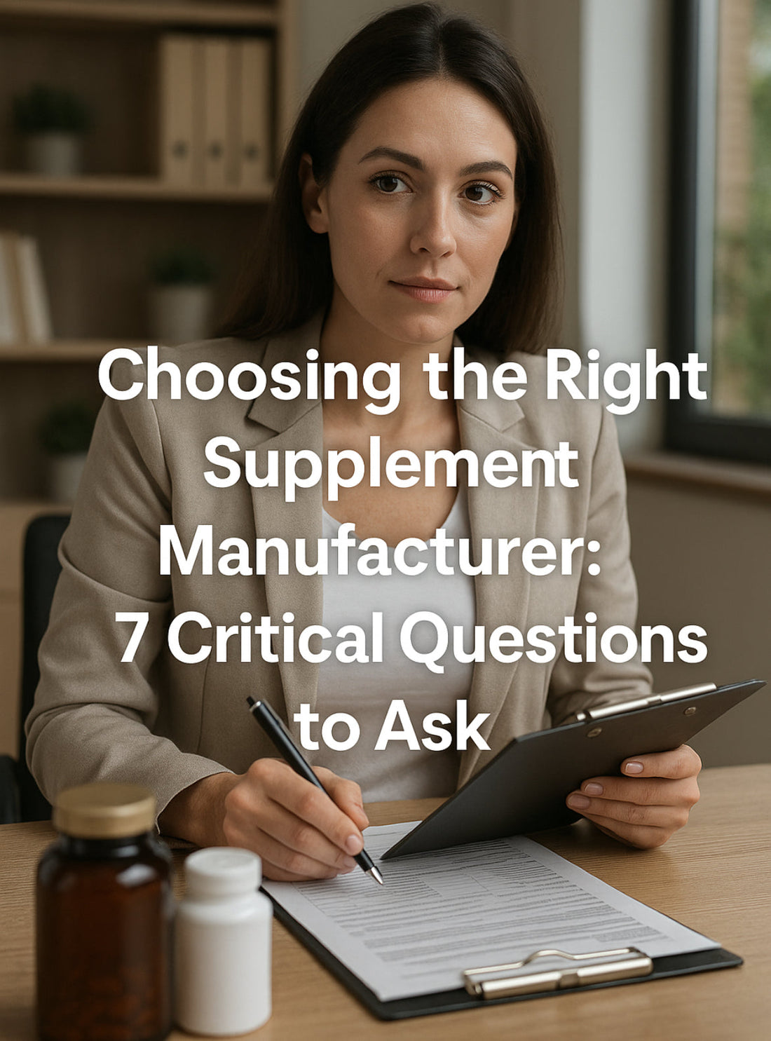 Choosing the Right Supplement Manufacturer: 7 Critical Questions to Ask