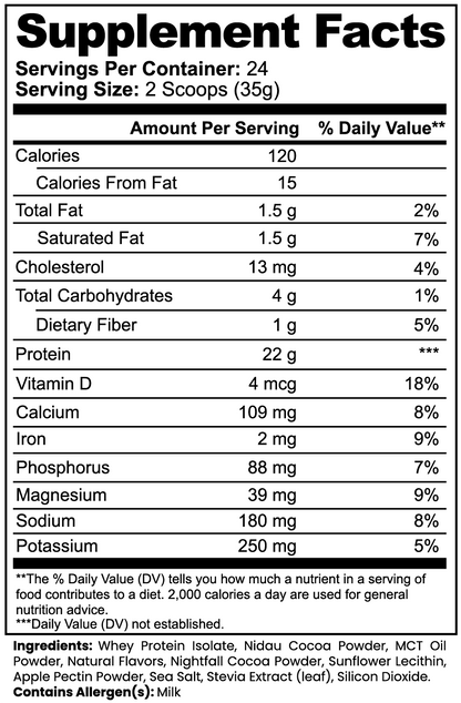 Advanced 100% Whey Protein Isolate – Chocolate Flavor