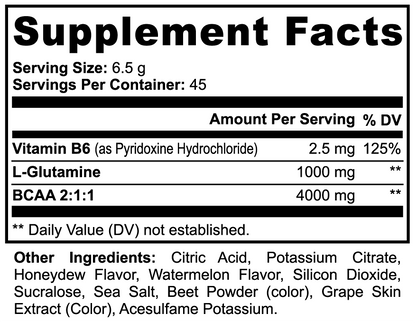 BCAA Post Workout Powder – Honeydew & Watermelon Flavor